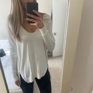 White Zipper Sweater EXPRESS